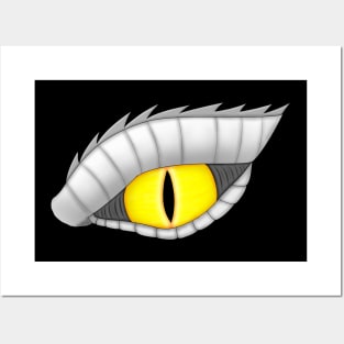 Dragons Eyes Grey/Yellow Posters and Art